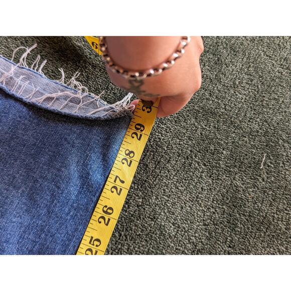 Kut from the Kloth Jeans Women 2 Blue Stretch Stella High Rise Flared Frayed Hem - Picture 13 of 14